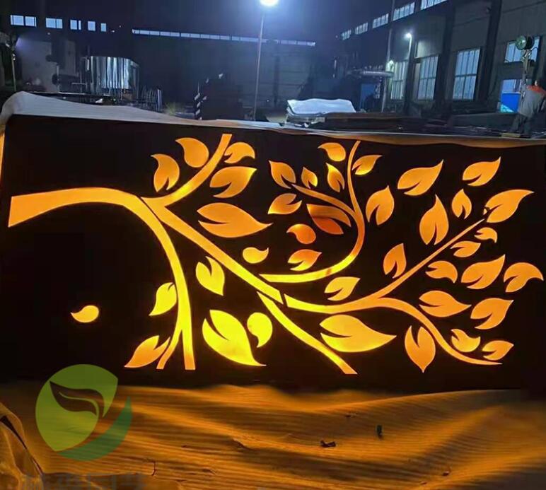 西青耐候钢板灯箱